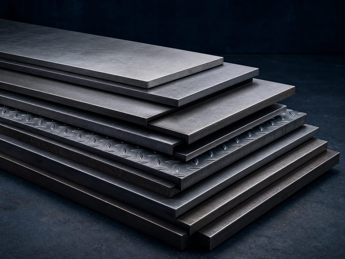Steel plates, sheets and chequered plate